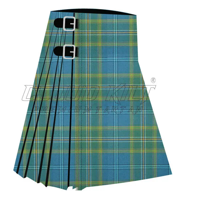 All Ireland Blue Premium Tartan Kilt - CLOUD KILT