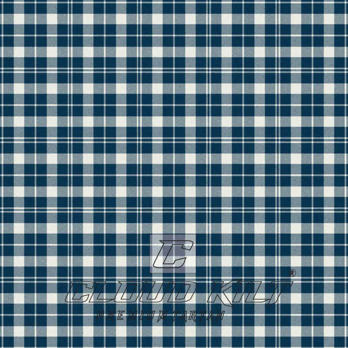 Barbies Moss Plaid Blue White Premium Tartan Kilt CLOUD KILT