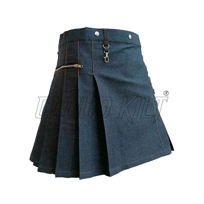 Black Denim Women Utility Kilt CLOUD KILT