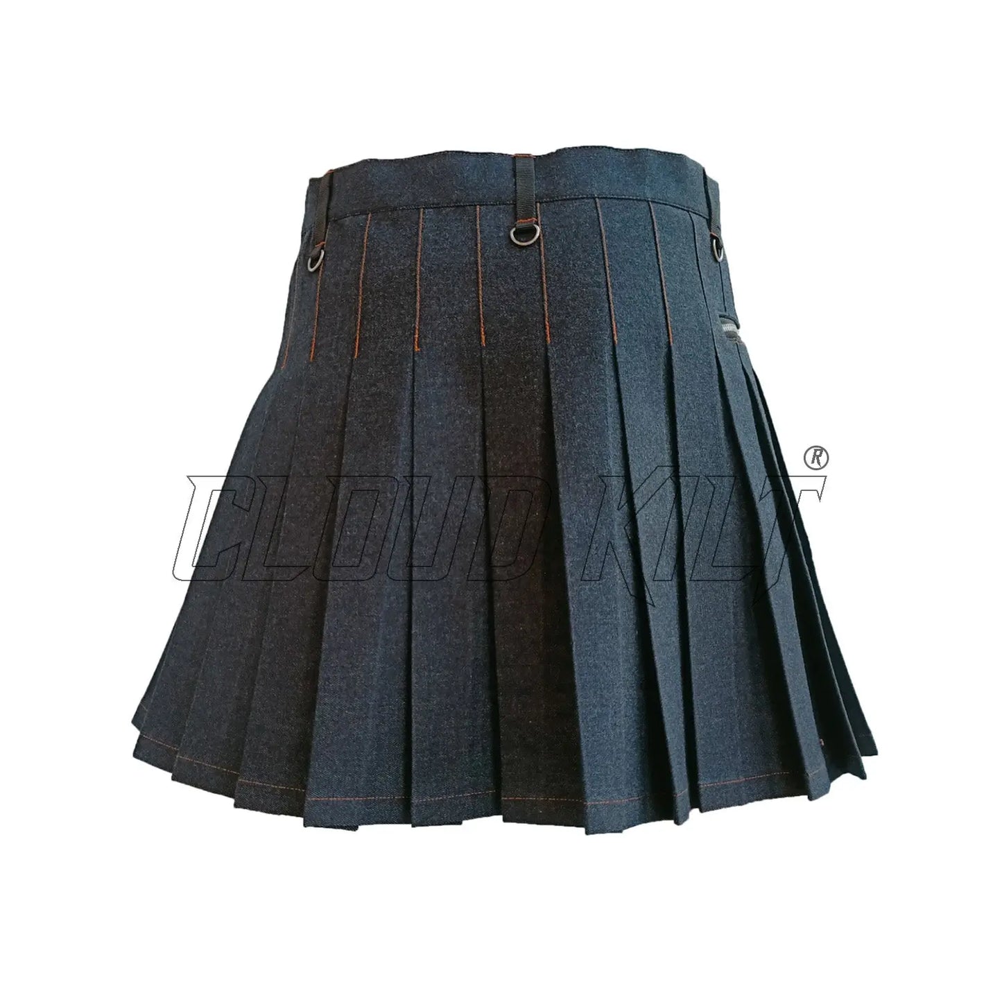 Black Denim Women Utility Kilt CLOUD KILT