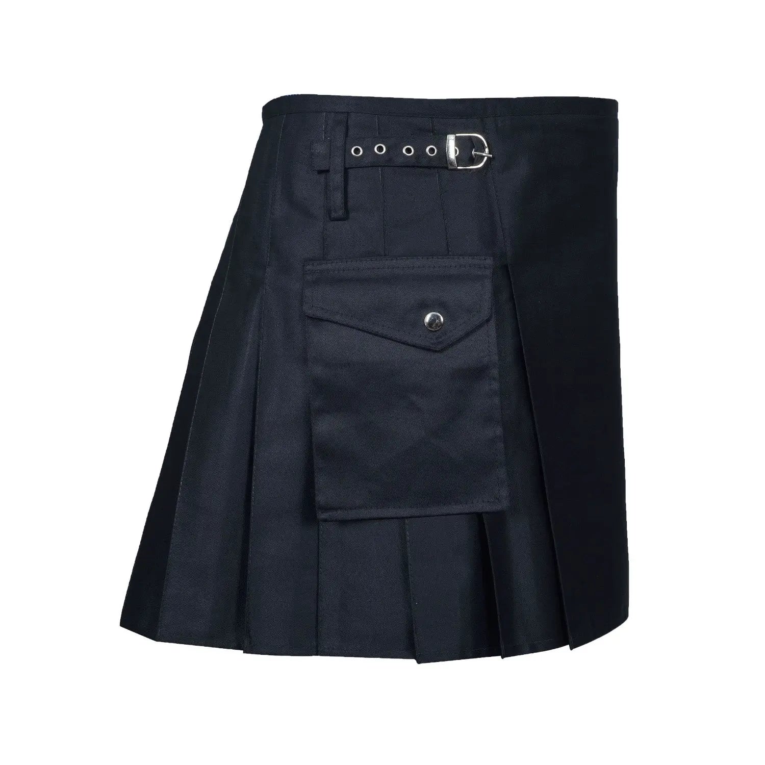 Black Women Utility Kilt With Cargo Pockets CLOUD KILT