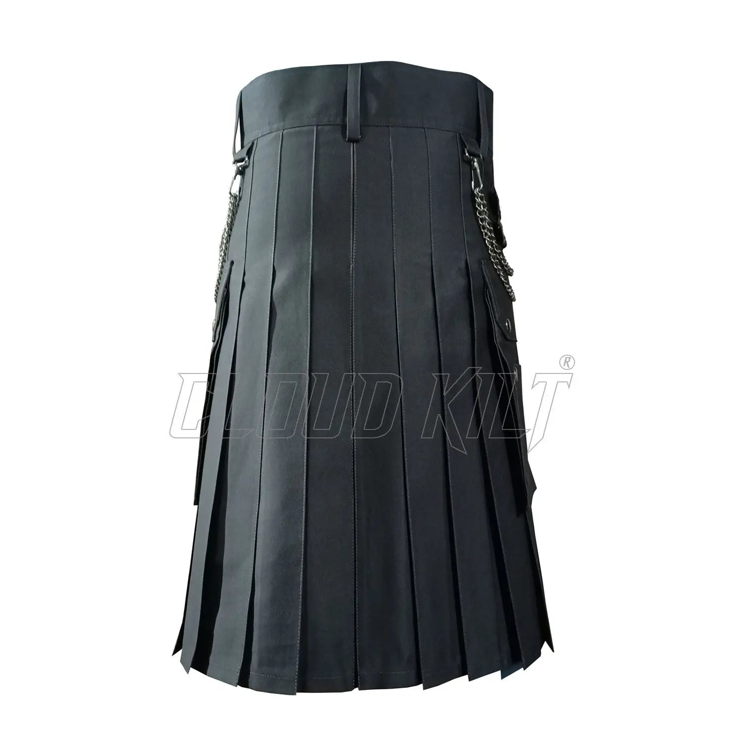 Deluxe Modern Utility Kilt For Men With Chain CLOUD KILT