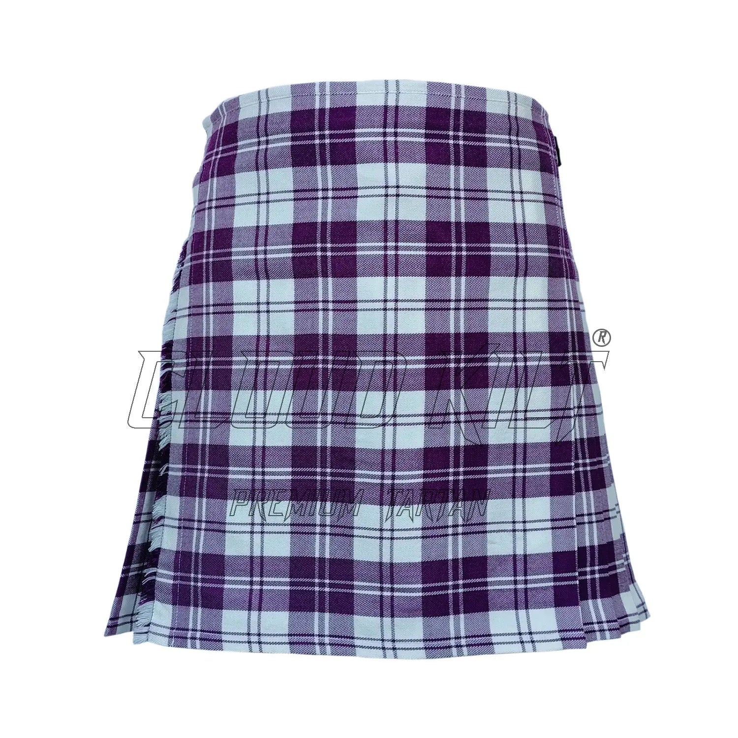 Erskine Dress Purple & White Tartan Kilt CLOUD KILT