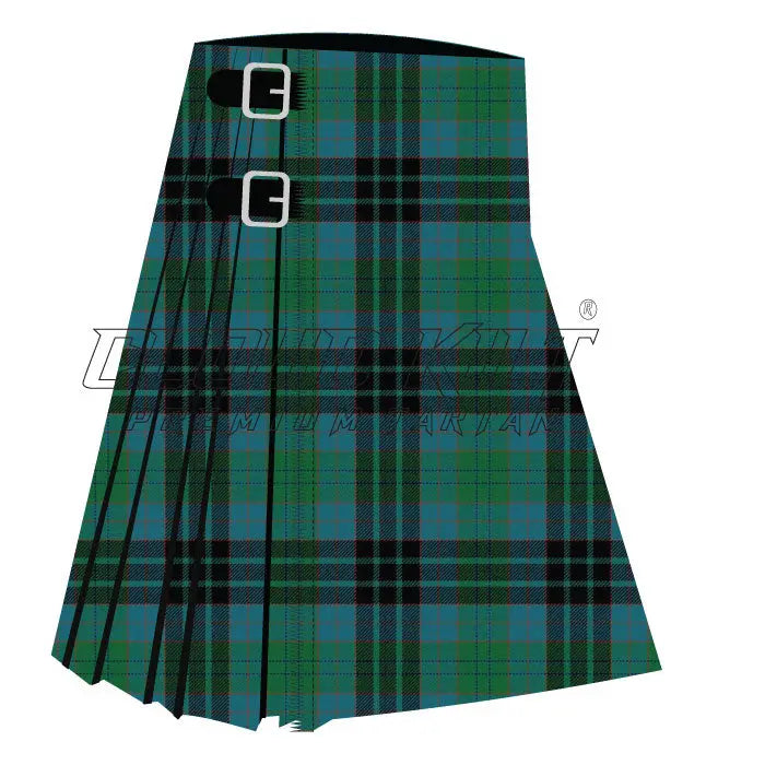 Lumsden Hunting Green Ancient Premium Tartan Kilt CLOUD KILT