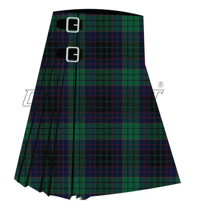 Lumsden Hunting Green Modern Premium Tartan Kilt CLOUD KILT