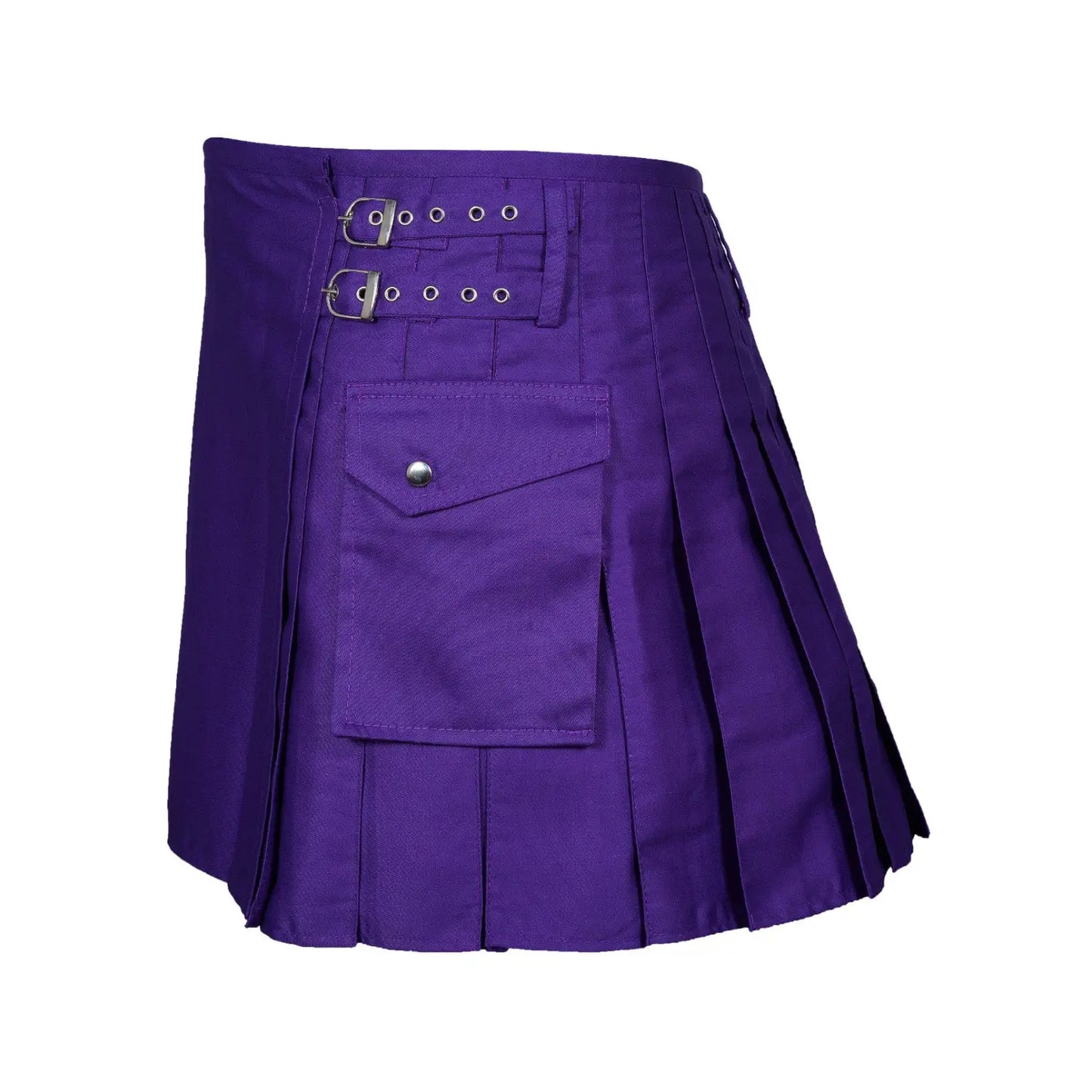 Purple Women Utility Kilt With Cargo Pockets CLOUD KILT