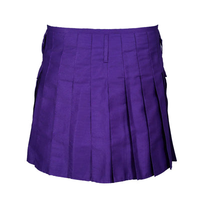 Purple Women Utility Kilt With Cargo Pockets CLOUD KILT