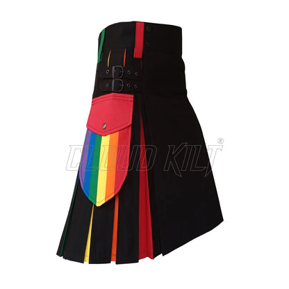 Rainbow Hybrid Box Pleated Kilt CLOUD KILT