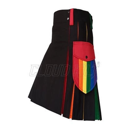 Rainbow Hybrid Box Pleated Kilt CLOUD KILT