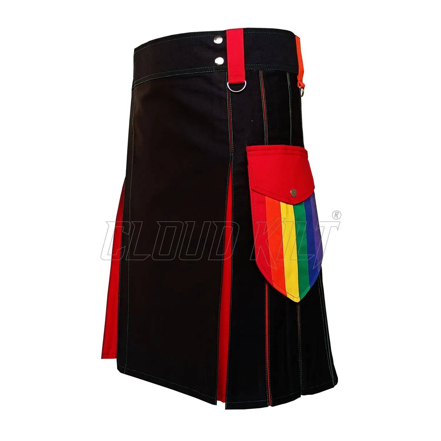 Rainbow Hybrid Kilt With Cargo Pocket CLOUD KILT