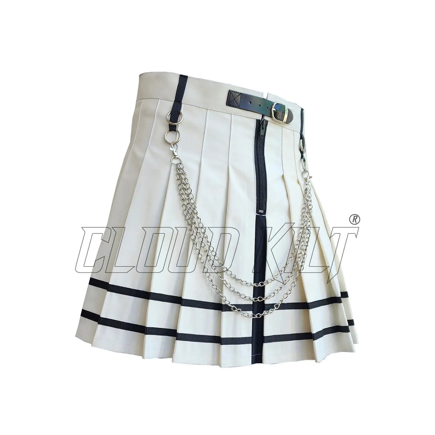 White and Black Women Fashion Kilt CLOUD KILT