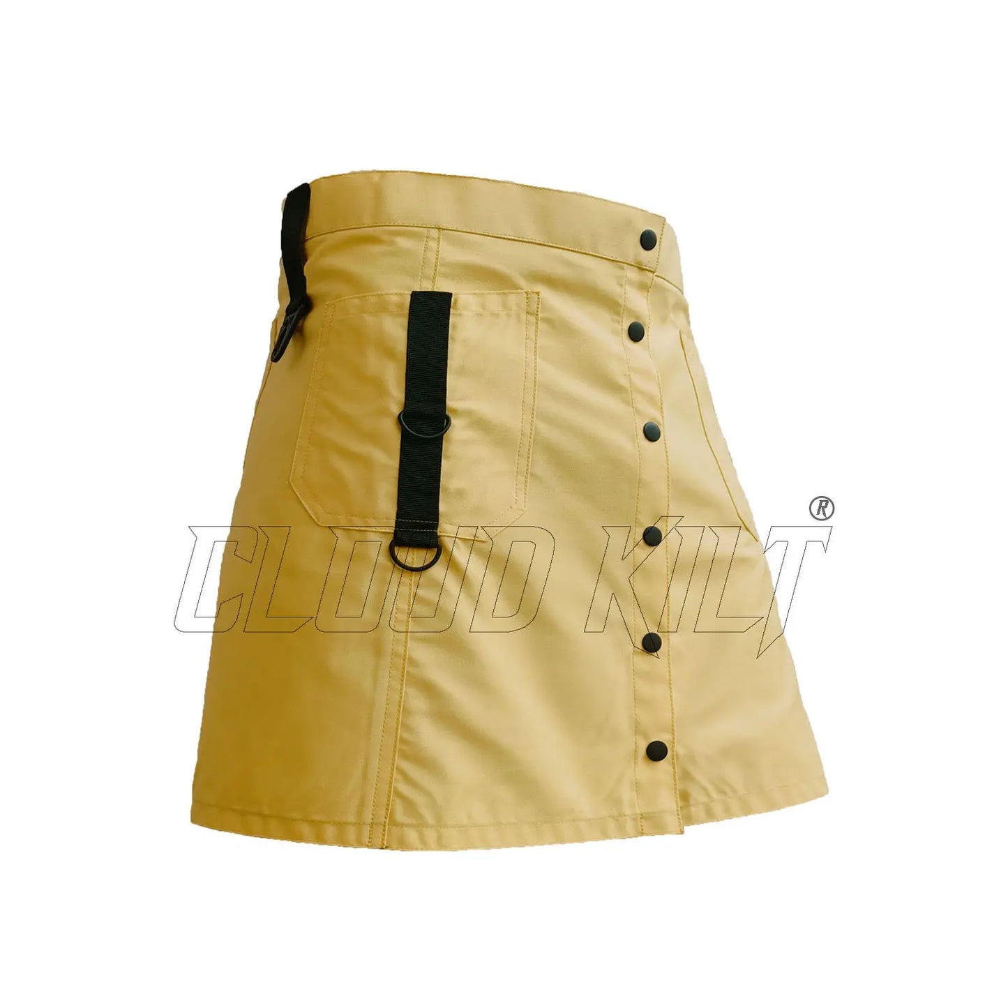 Yellow With Black Women Fashion Kilt CLOUD KILT