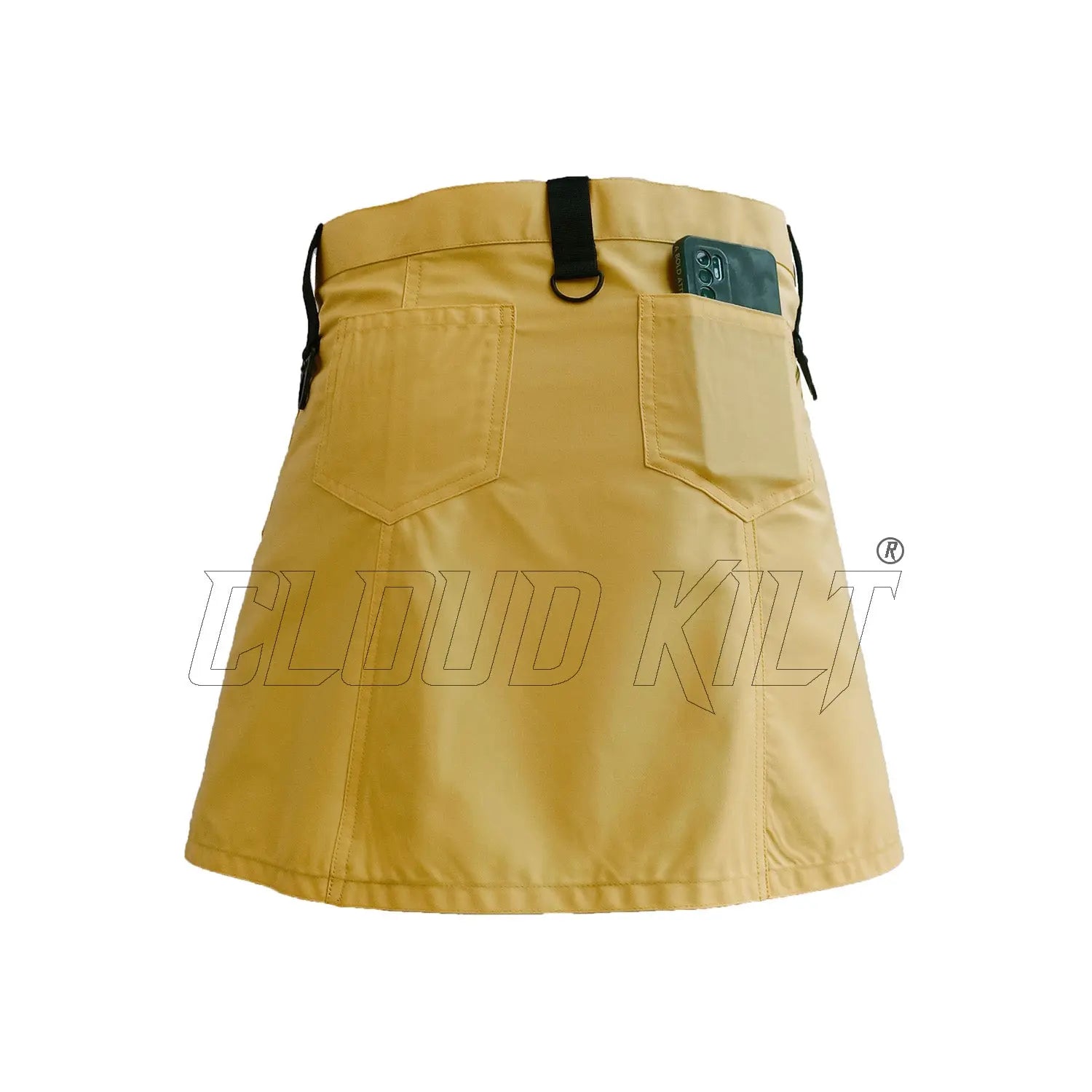 Yellow With Black Women Fashion Kilt CLOUD KILT